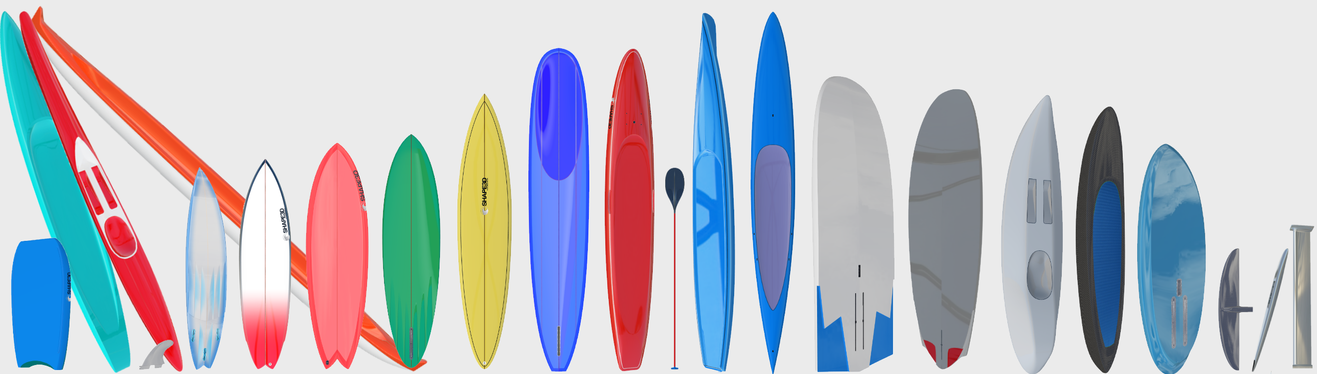 Measuring tape (inch / cm) - 3 meters long - Surfboard shaping